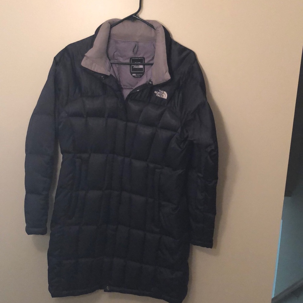 Long black north face jacket